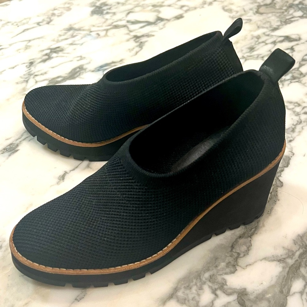 Eileen Fisher knitted wedge heels, 7